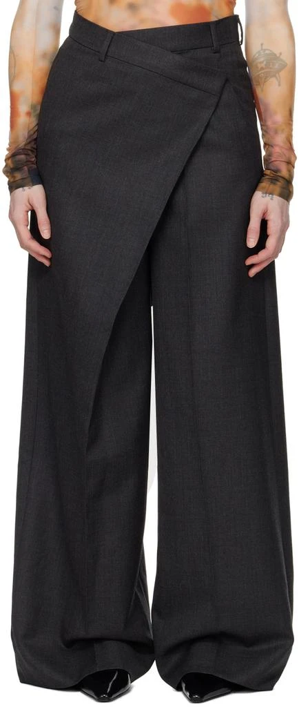 Acne Studios Gray Wrap Trousers 1