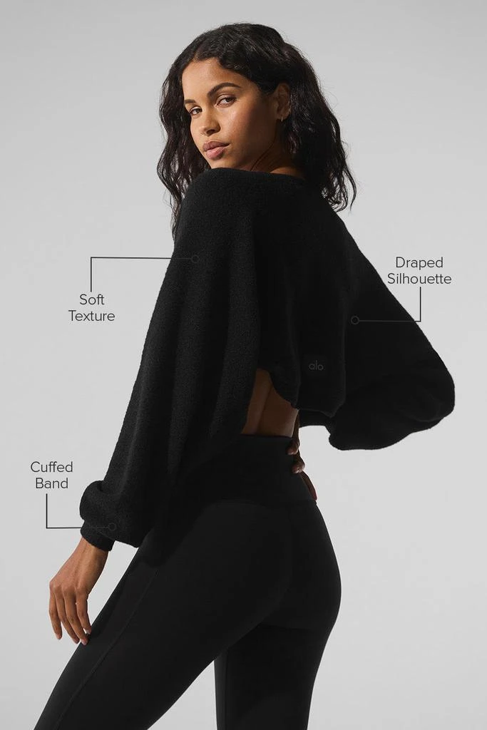 Alo Snuggle Up Sweater Shawl - Black 2