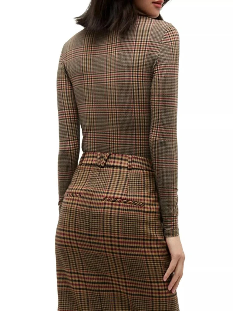 VERONICA BEARD Nate Plaid Turtleneck Top 5