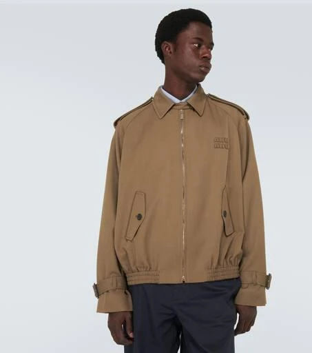 Miu Miu Logo wool gabardine blouson jacket 3
