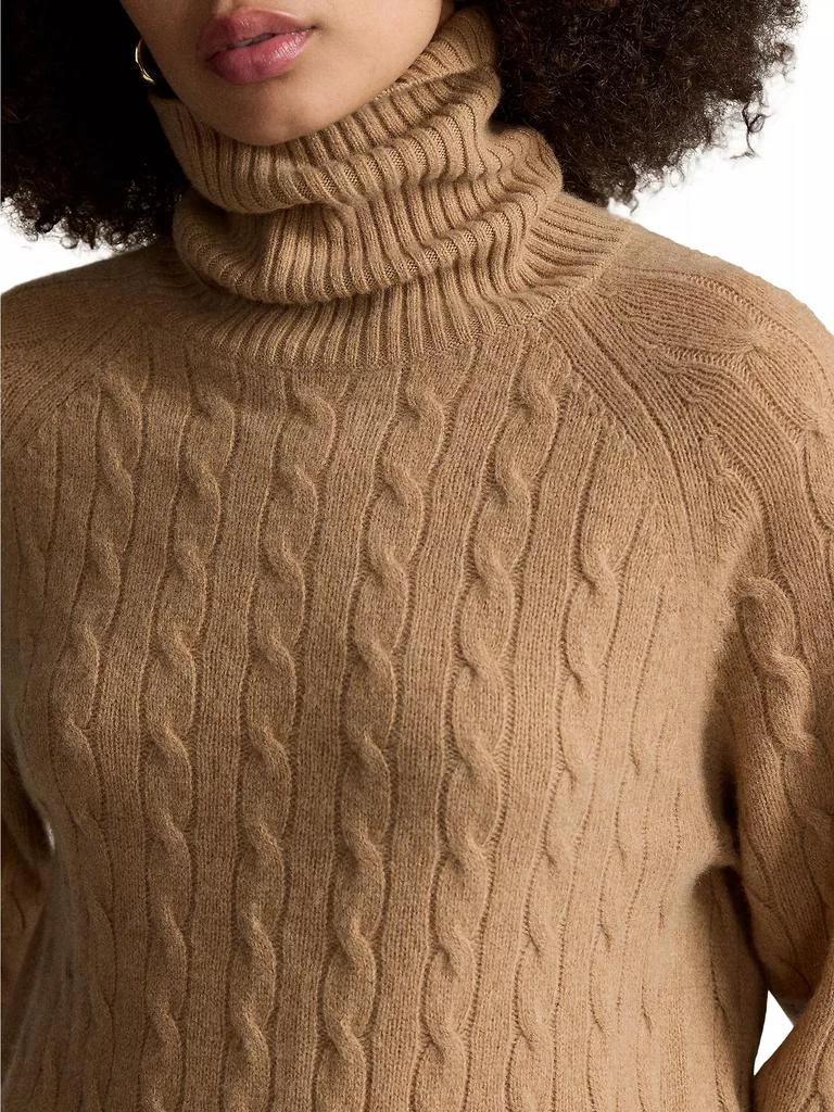 Ralph Lauren Cable-Knit Wool &amp; Cashmere Turtleneck Sweaterdress 4