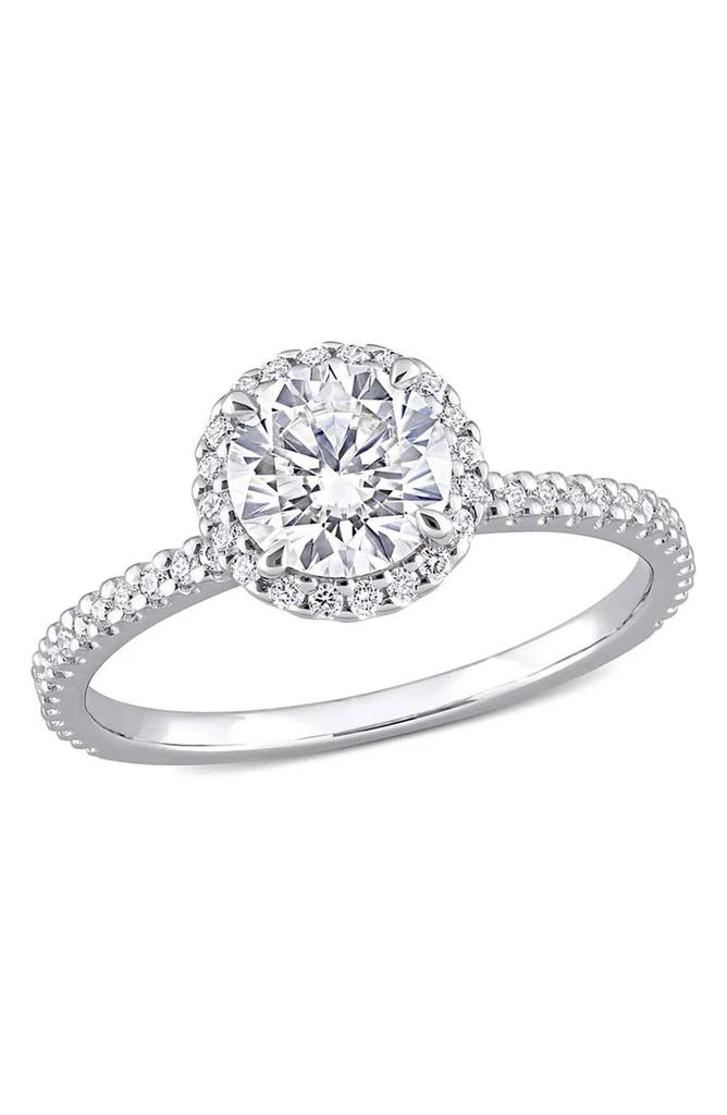 DELMAR Lab Created Moissanite Halo Ring