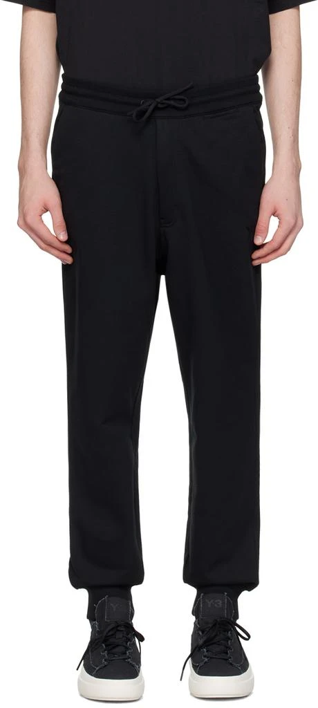 Y-3 Black Cuffed Sweatpants 1