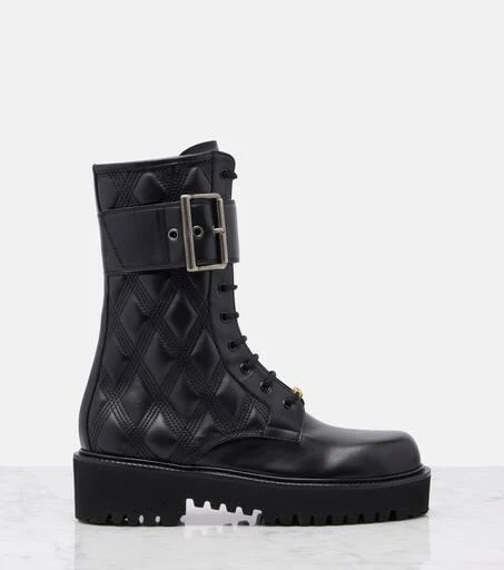 Valentino Quiltie 67 leather combat boots 4