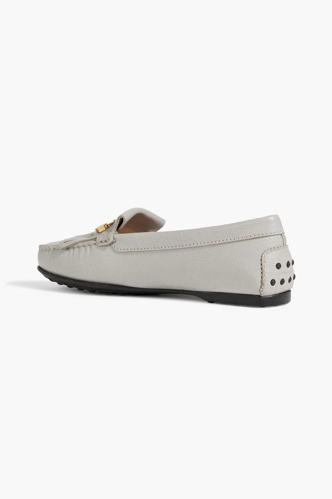 Tod's Fringed textured-leather loafers 3