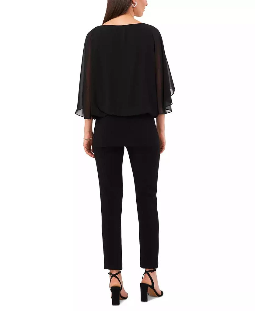 MSK Women's Beaded-Band Blouson-Overlay 3/4-Sleeve Top 3
