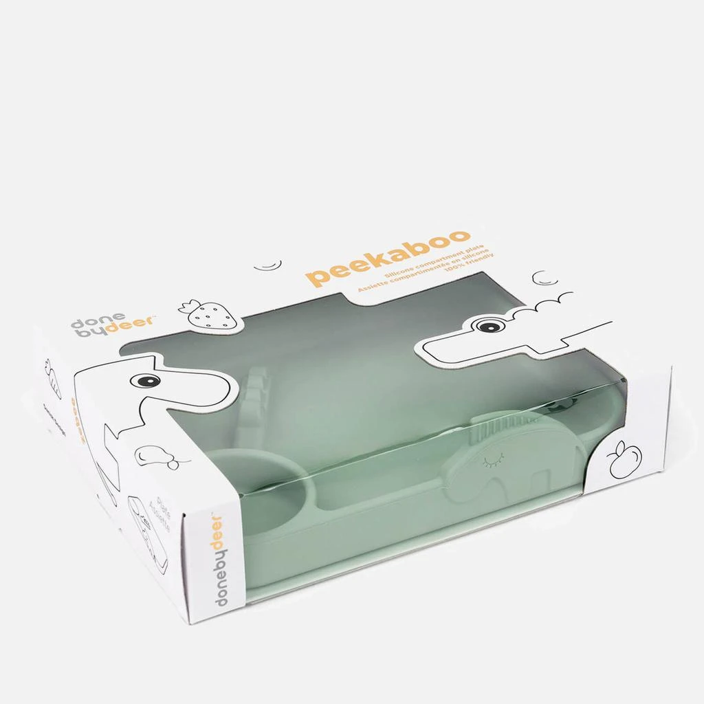 The Hut Done by Deer Peakaboo Compartment Plate - Green 3
