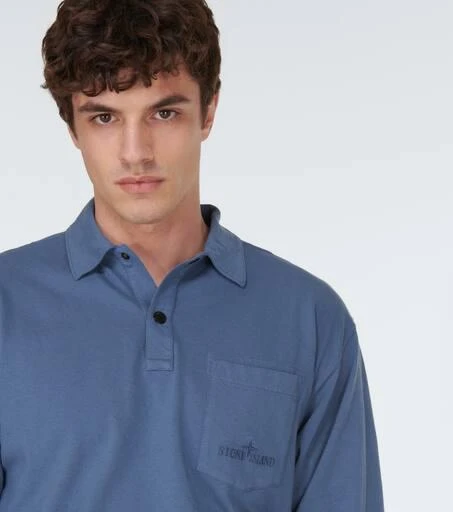 Stone Island Long-sleeve cotton polo shirt 5