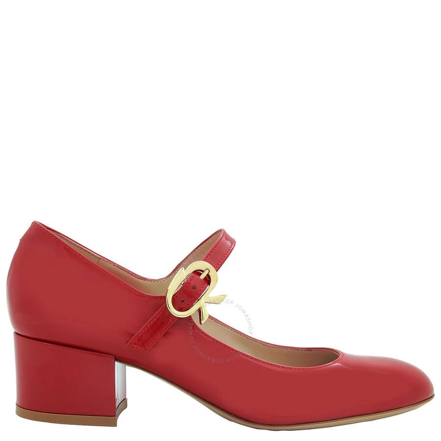 Gianvito Rossi Mary Ribbon Block Heel Pumps