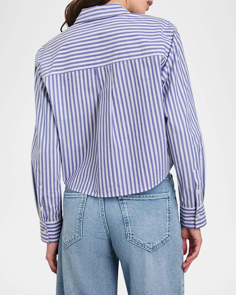 Rails Ramy Striped Cropped Button-Front Shirt 3