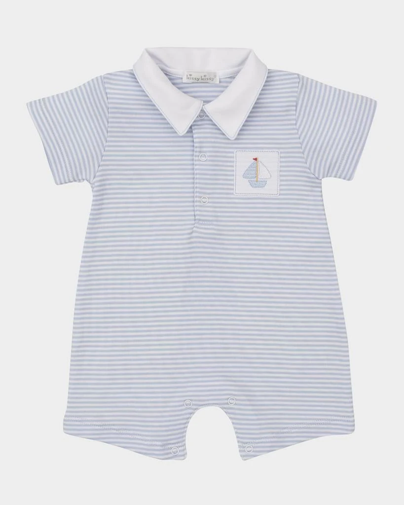 Kissy Kissy Boy's Saturday Regatta Striped Short Playsuit, Size 0M-9M 2