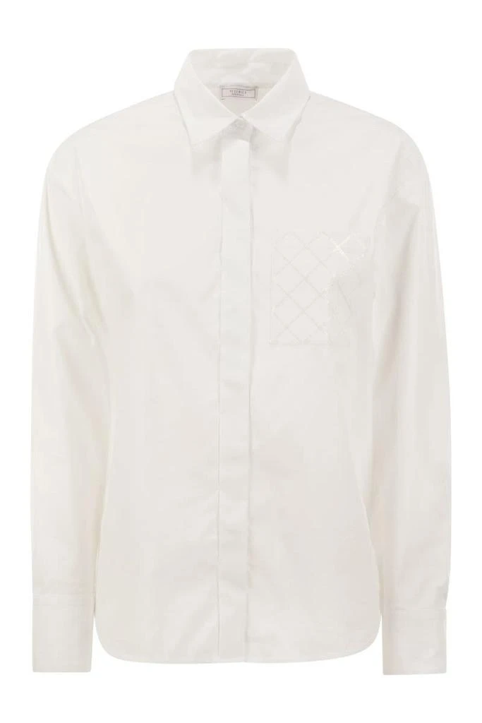 Peserico STRETCH COTTON POPLIN SHIRT 1