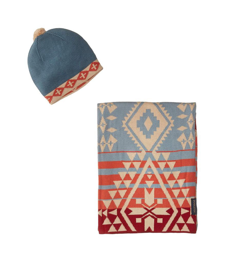 Pendleton Knit Sherpa Baby Blanket and Beanie Gift Set