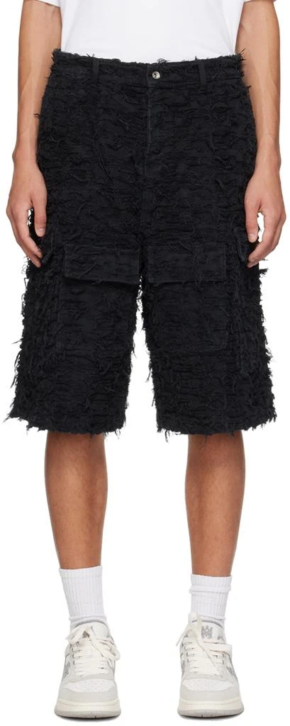 Who Decides War SSENSE Exclusive Black Husk Denim Shorts 1