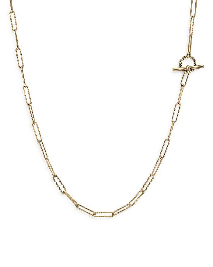 David Yurman DY Madison Elongated Chain Necklace in 18K Yellow Gold