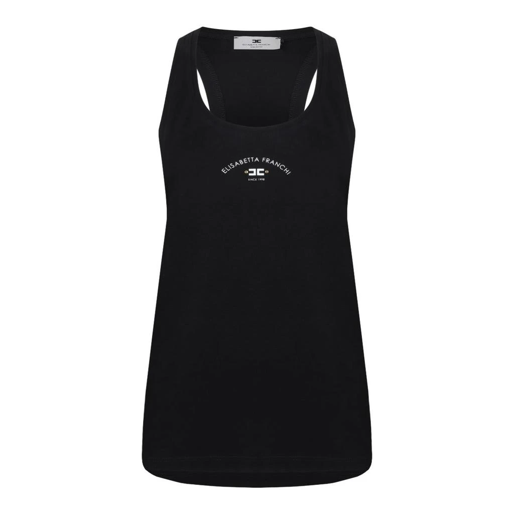 ELISABETTA FRANCHI Elisabetta Franchi Logo Printed Jersey Tank Top 1