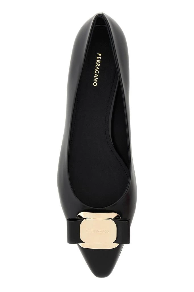 Salvatore Ferragamo Black leather Zea ballerinas 4