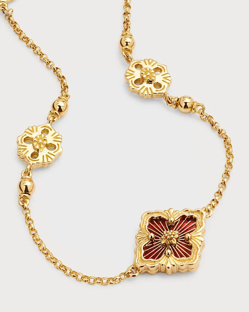 Buccellati Opera Tulle 18K Yellow Gold Red Enamel Bracelet 3