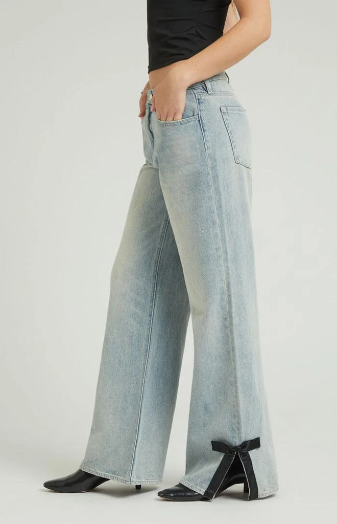 PacSun Lena Low Rise Super Baggy Jeans Bow Light Indigo 3