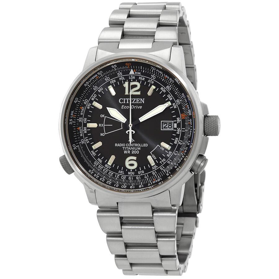 Citizen Perpetual World Time GMT Eco-Drive Black Dial Men's Watch CB0230-81E