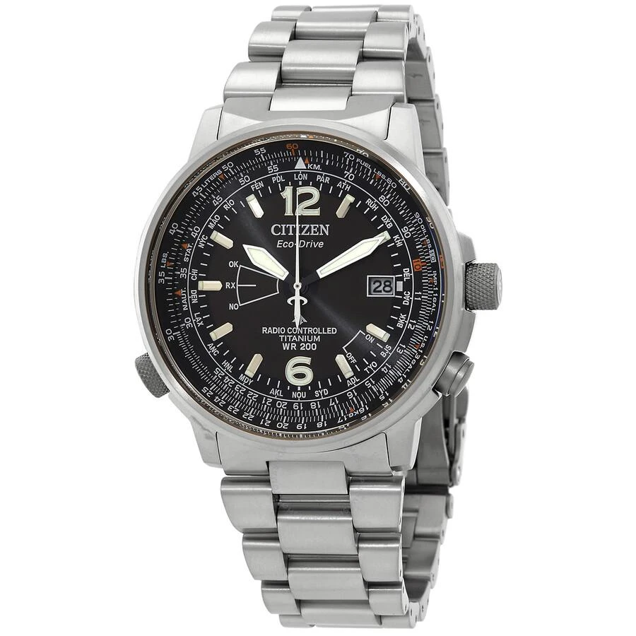 Citizen Perpetual World Time GMT Eco-Drive Black Dial Men's Watch CB0230-81E 1