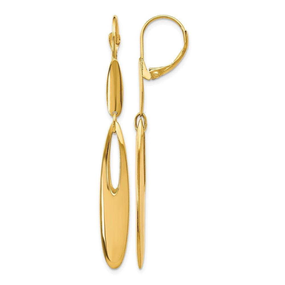 Diamond2Deal 14K Yellow Gold Fancy Drop Dangle Earrings