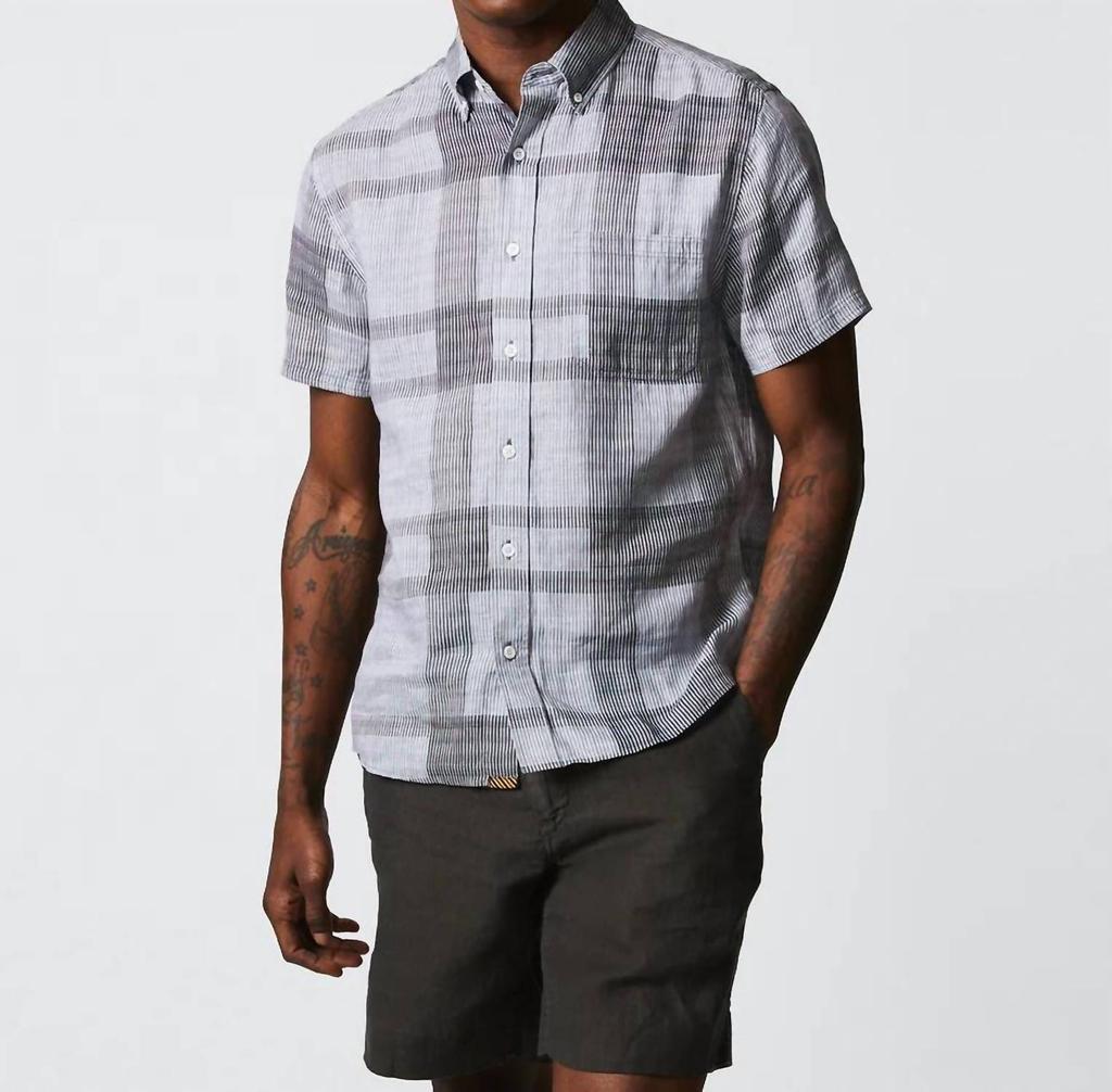 Billy Reid Men's Tuscumbia Shirt Button Down In Grey, White