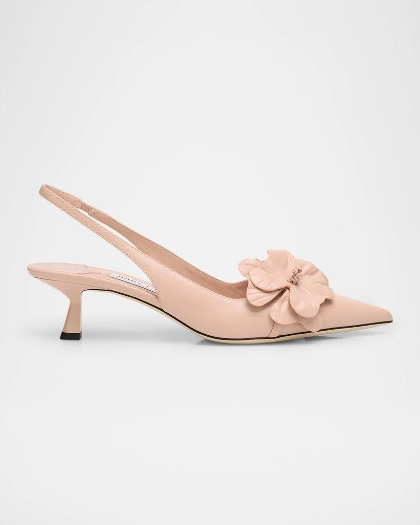 Jimmy Choo Amita Flowers Leather Slingback Pumps 1