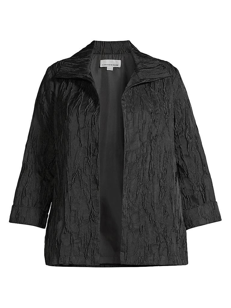 Caroline Rose Plus Textured Jacquard A-Line Jacket 1
