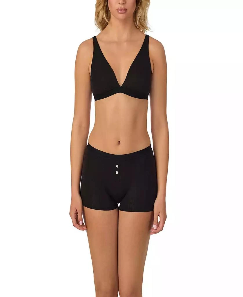 On Gossamer Women's Cabana Cotton Rib Plunge Bralette 1