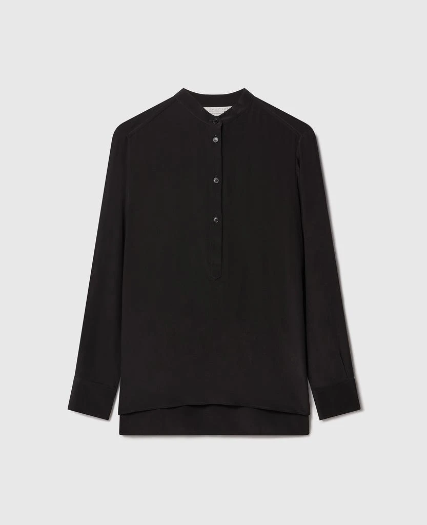Stella McCartney Stella McCartney - Band Collar Shirt, Woman, schwarz, Size: 46 1