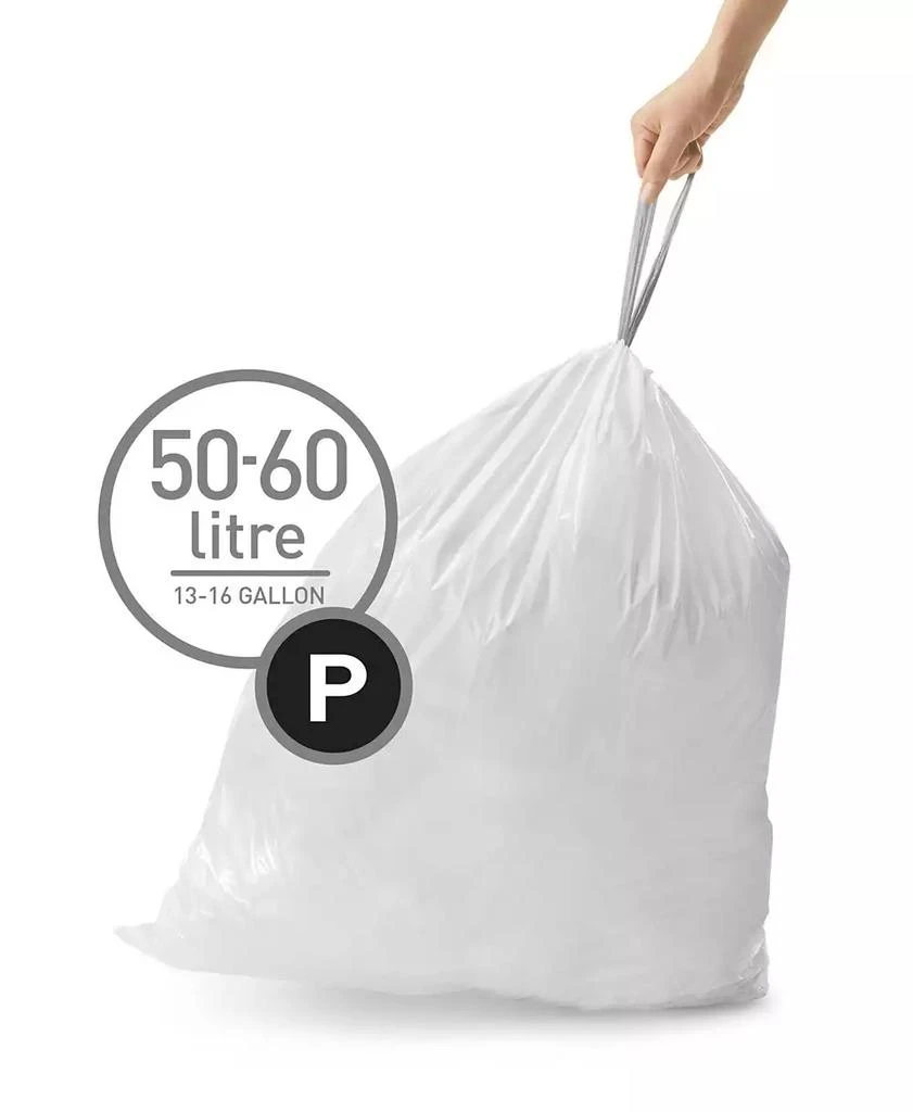 simplehuman Code P 100pk Custom Fit Liners with 5 Quick Dispense Packs, 50-60L Kitchen Trash Bag Liners 2