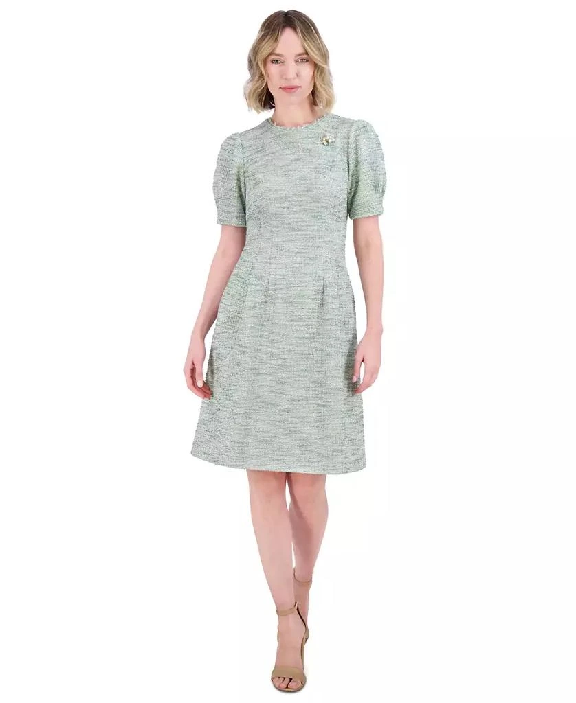 Shop Petite Tweed Puffed-Sleeve Fit & Flare Dress on Sale at BeyondStyle   Get 61% Off Petite Tweed Puffed-Sleeve Fit & Flare Dress with Limited-Time  Flash Deals, Exclusive Discounts, and Special Offers.