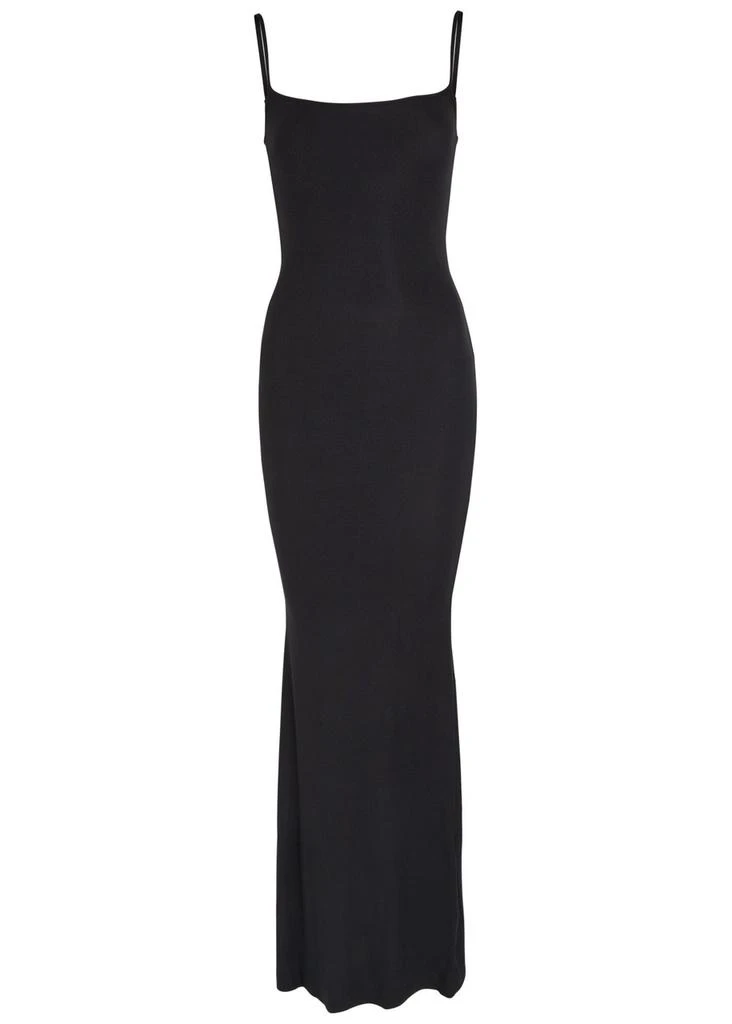 SKIMS Black Knit Lace Turtleneck Maxi Dress - Dresses & Skirts - BeyondStyle