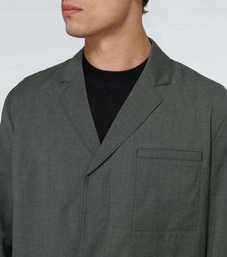 Prada Single-breasted wool poplin jacket 5