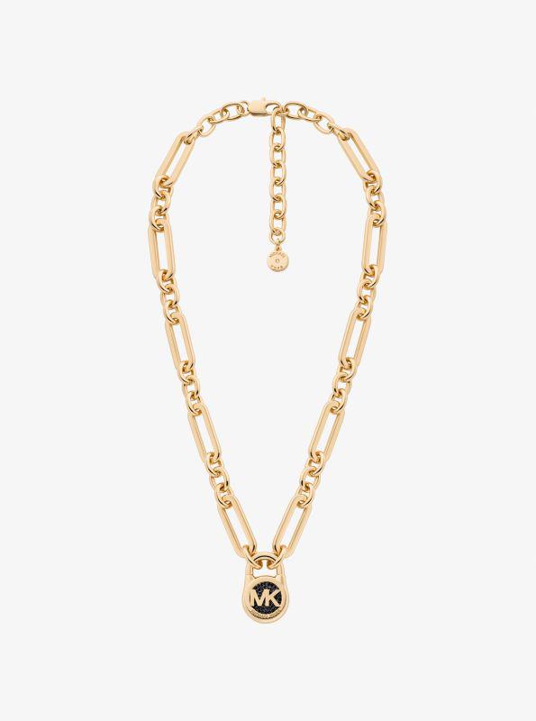 Michael Kors Pavé Lock Necklace