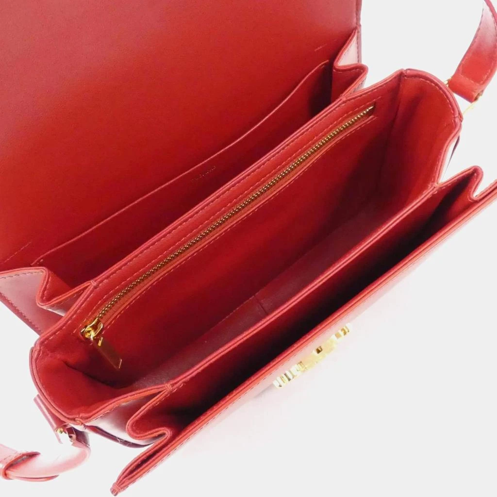 Celine Celine Red Leather Classic Triomphe Shoulder Bag 8