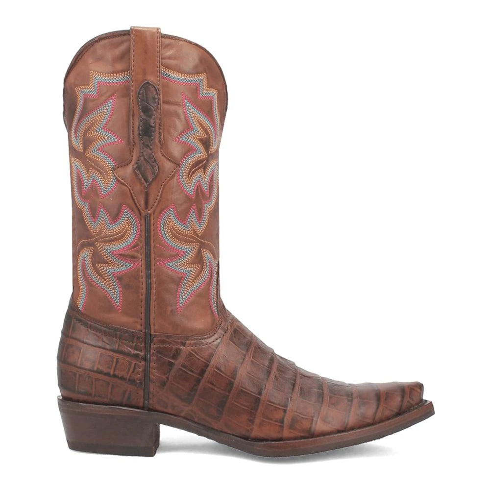 Dingo Dust Bowl Embroidered Cowboy Boot \'Dark Brown\' DI605 size 10 Dingo Mens Dust Bowl Embroidered Round Toe Cowboy Mid Calf  main image 2
