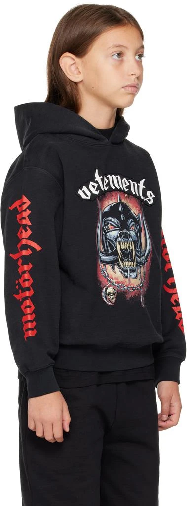 Vetements Kids Black Motörhead Patched Hoodie 2