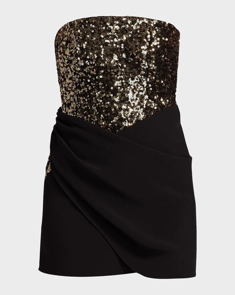 Shop Strapless Sequin Crepe Wrap-Skirt Mini Dress on Sale at BeyondStyle   Get 25% Off Strapless Sequin Crepe Wrap-Skirt Mini Dress with Limited-Time  Flash Deals, Exclusive Discounts, and Special Offers. Enjoy Unbeatable