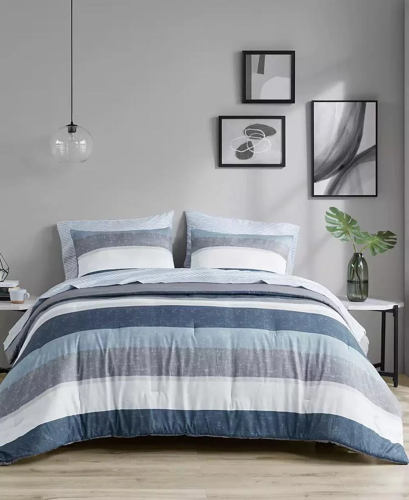 Madison Park Essentials Jaxon Wide Stripe 7-Pc. Comforter Set, California 1