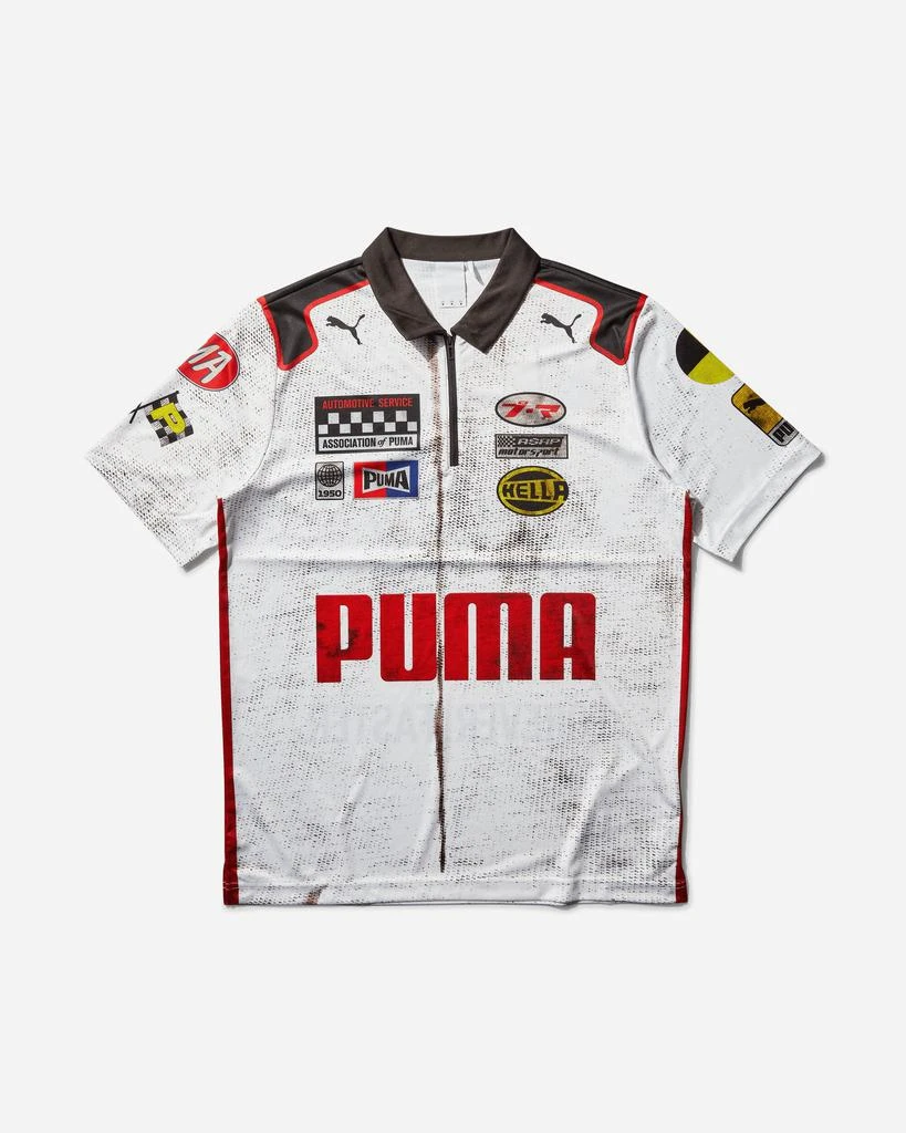 Puma Men's A$AP Rocky Team Zip Polo Shirt White 1