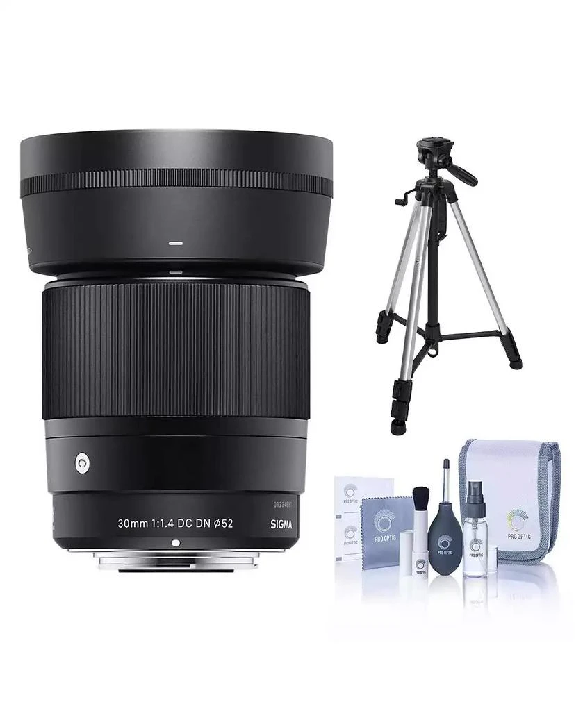 Sigma Beauty 30mm f/1.4 DC DN Contemporary Lens for Sony E with Tripod