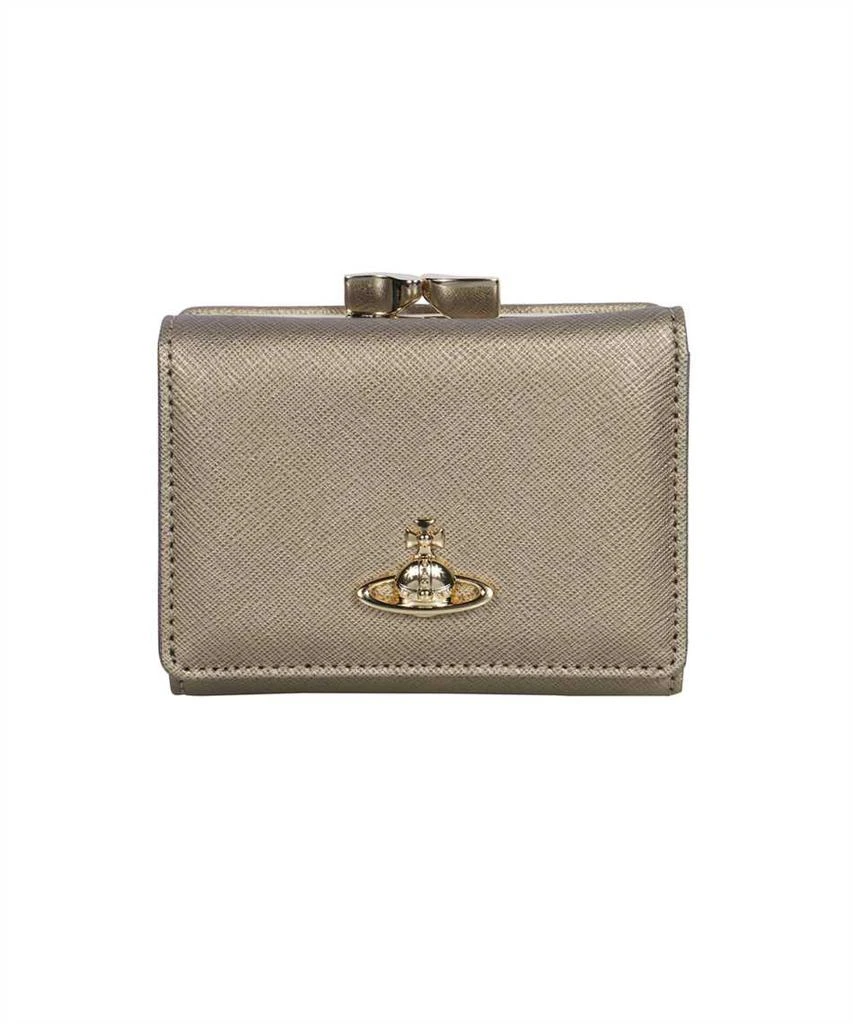 VIVIENNE WESTWOOD SMALL LEATHER FLAP-OVER WALLET 1