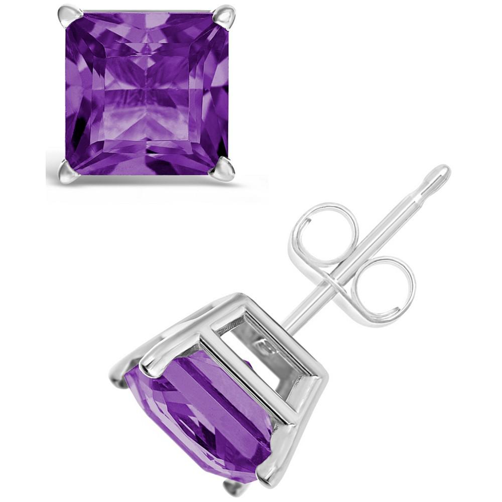 Macy's Gemstone Stud Earrings in Sterling Silver