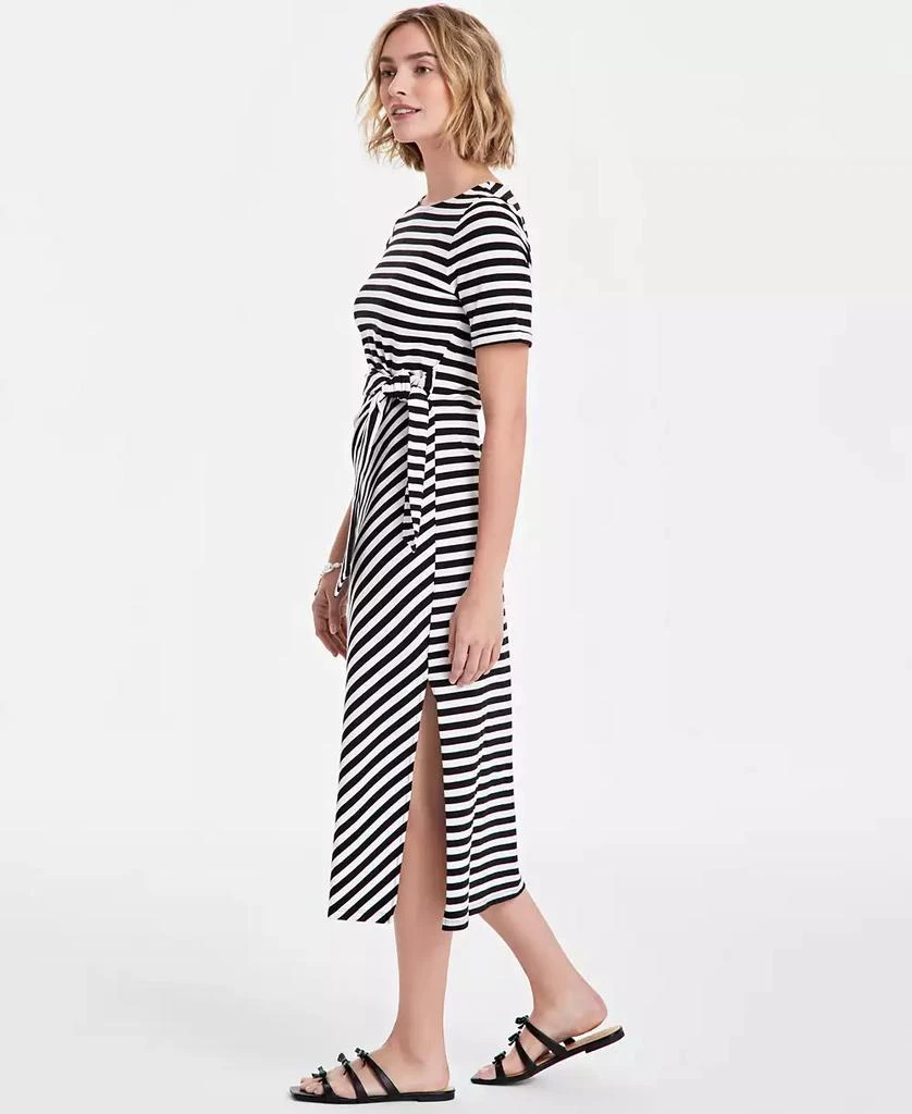 On 34th Women's Striped Tie-Waist Midi Dress, Exclusively at Macy's 2