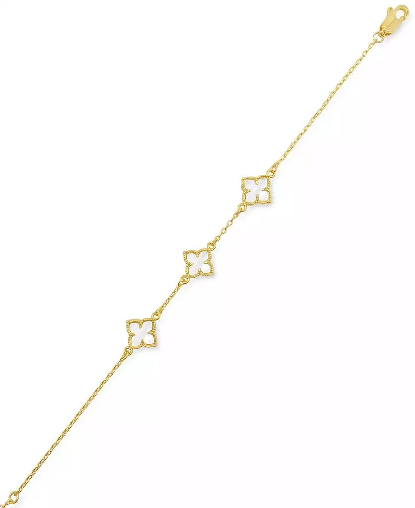 ADORNIA White Mother of Pearl Flower Bracelet 3