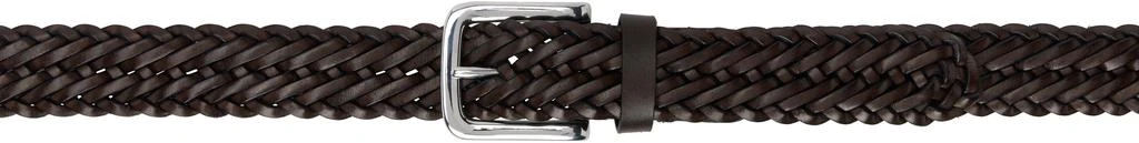 Andersons Brown Narrow Woven Leather Casual Belt 1