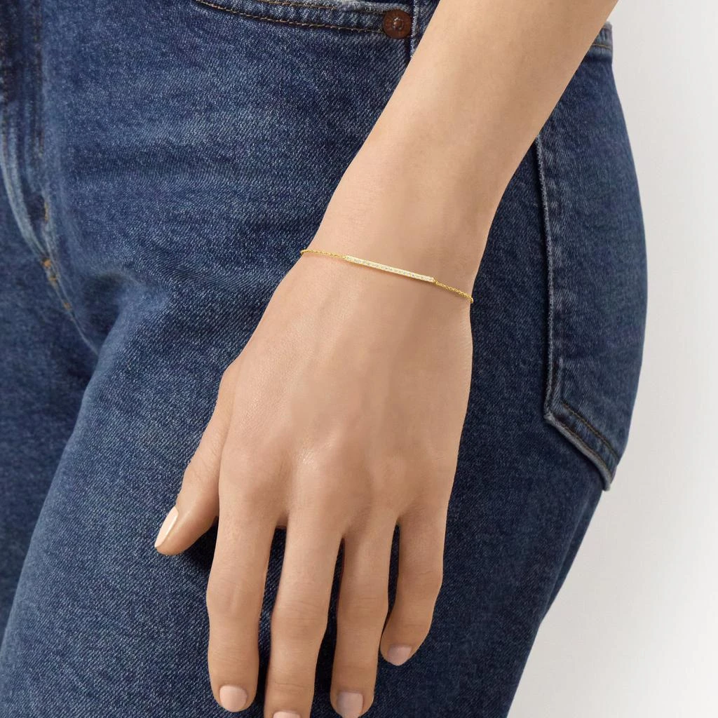 Ross-Simons Ross-Simons Diamond Bar Bracelet in 14kt Yellow Gold 2