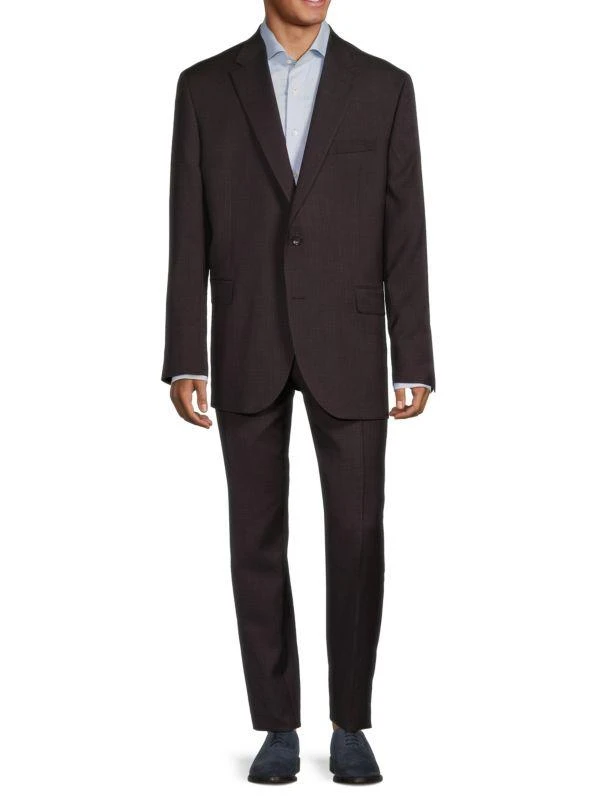 Jack Victor Napoli Glen Plaid Wool Modern-Fit Suit 1